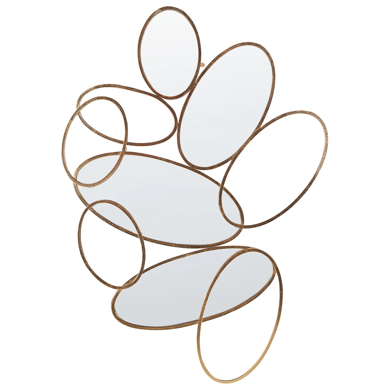 Beliani Dekospiegel DECIZE Gold 2x113x77