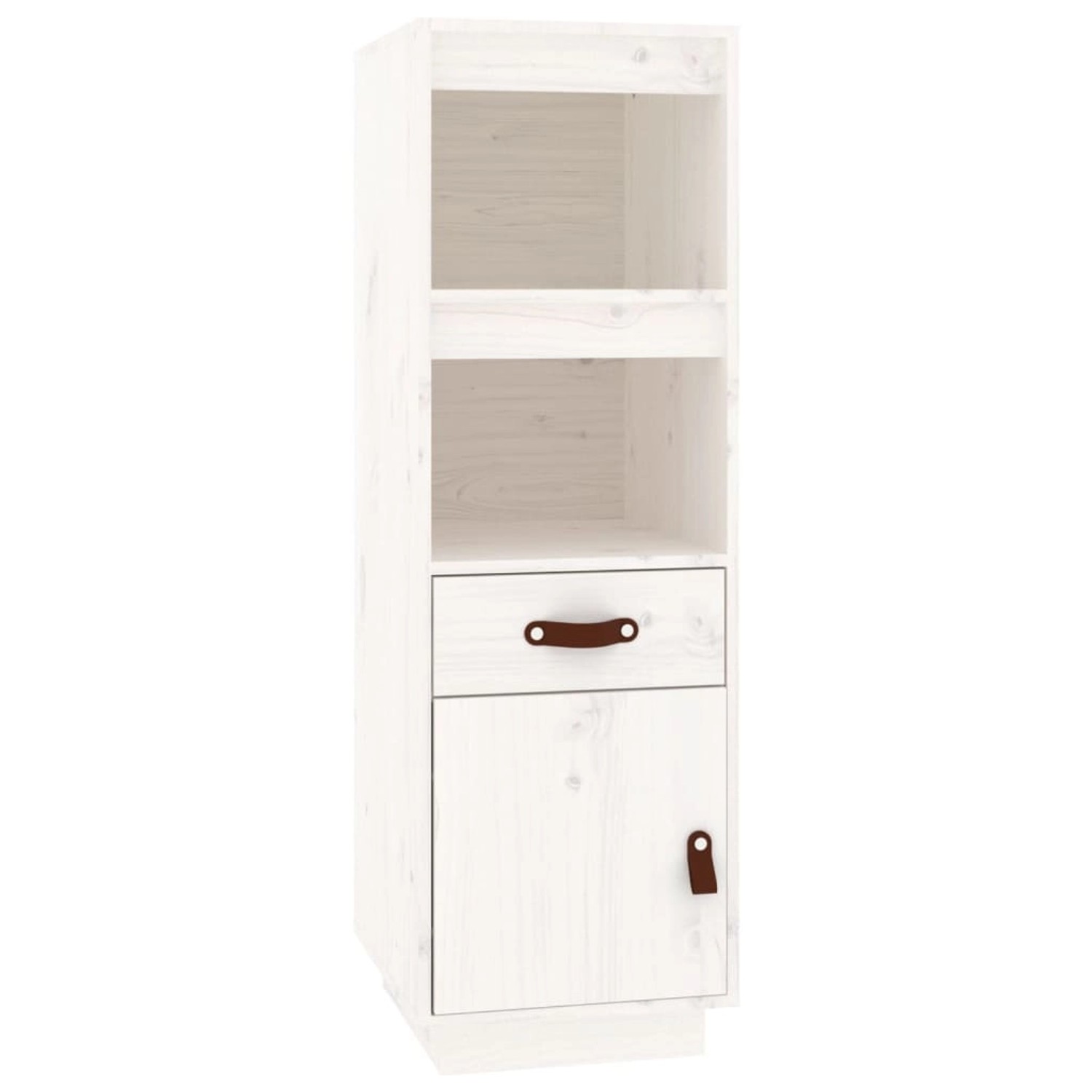 vidaXL Highboard Weiß 34x40x108,5 cm Massivholz Kiefer 820153