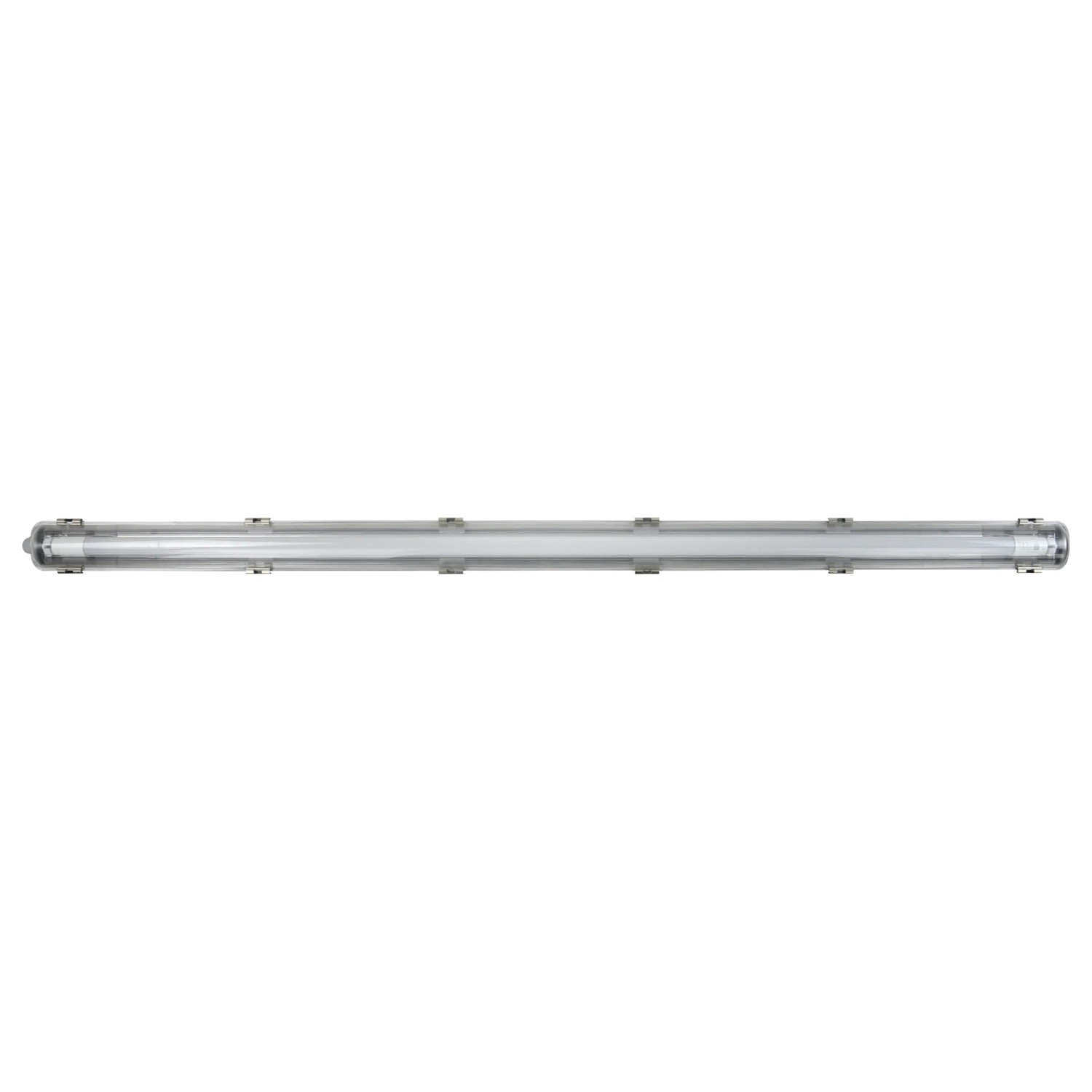 Graue E2 Elektro LED Feuchtraum-Wannenleuchte Classic-Power M 18W für den Einsatz in Feuchträumen.