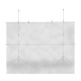 Transparenter Walimex Diffusor Stoff 3x3m auf Stativsystem. Erzeugt weiches Licht für Fotostudio & Hintergrund.