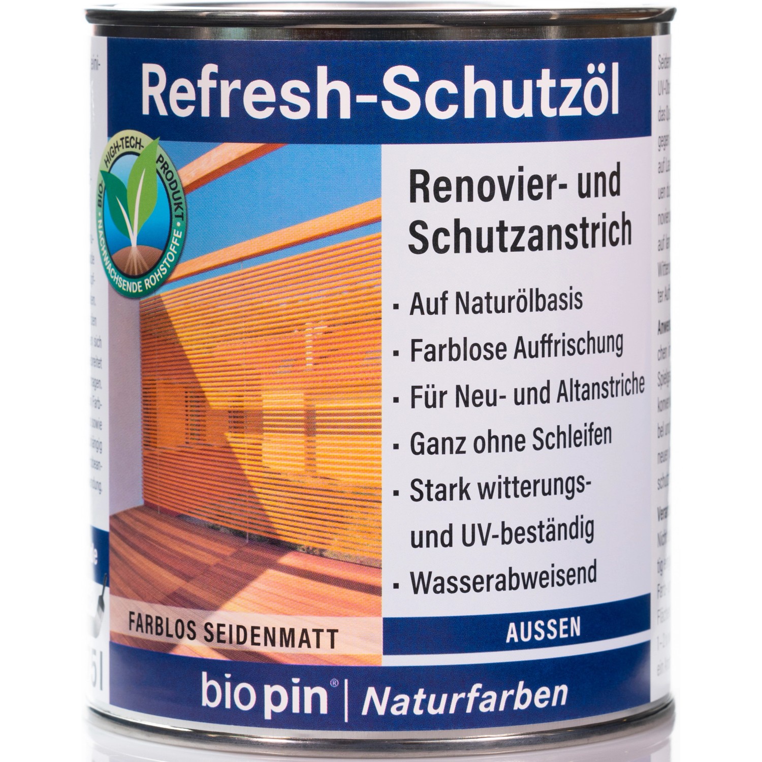 Biopin Refresh-Schutzöl Farblos Seidenmatt 750 ml