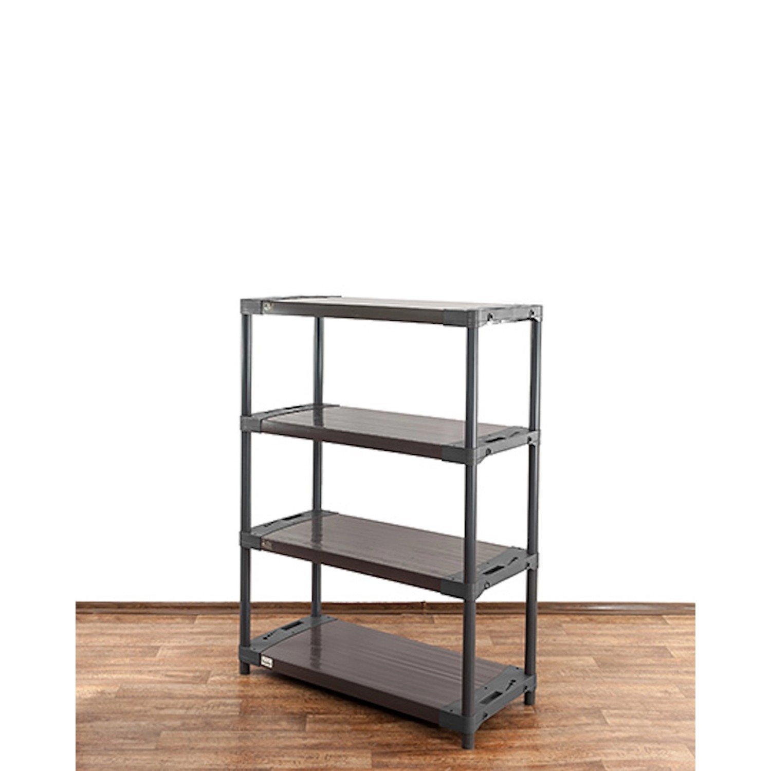 Graues PROREGAL Kunststoffregal Big Grey Bear mit 4 Böden, ideal für Keller, Garage oder Werkstatt.