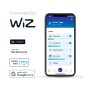 Smartphone mit WiZ App zur Steuerung von Philips Smart LED Leuchtmitteln.