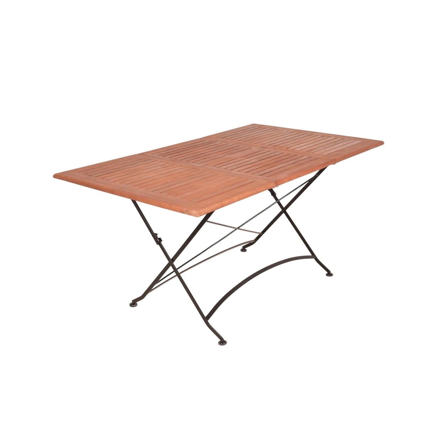 DELUKE Gartentisch ODIN Eukalyptus Natur 100x90x74cm Ausziehtisch Esstisch Wetterfest Outdoor Tisch