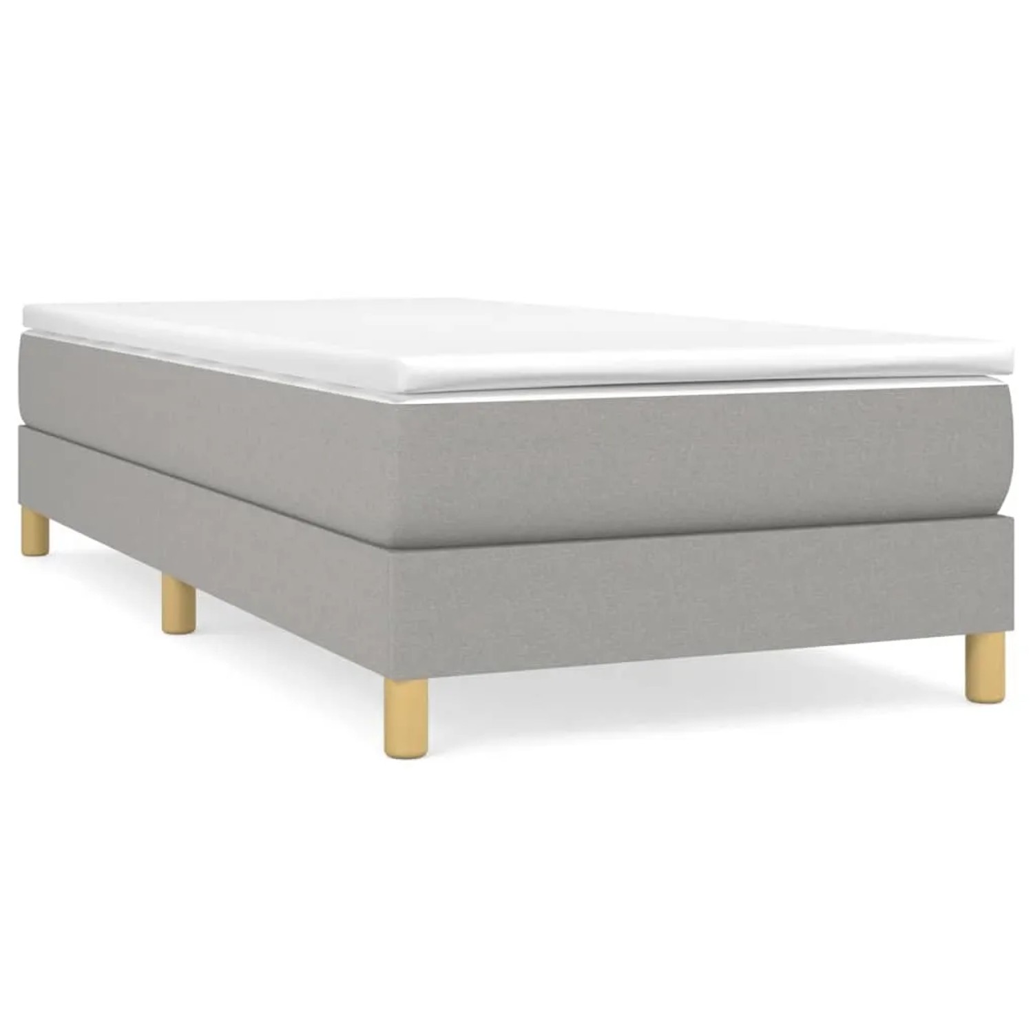 vidaXL Boxspringbett Hellgrau 90x190 cm Stoff1358939