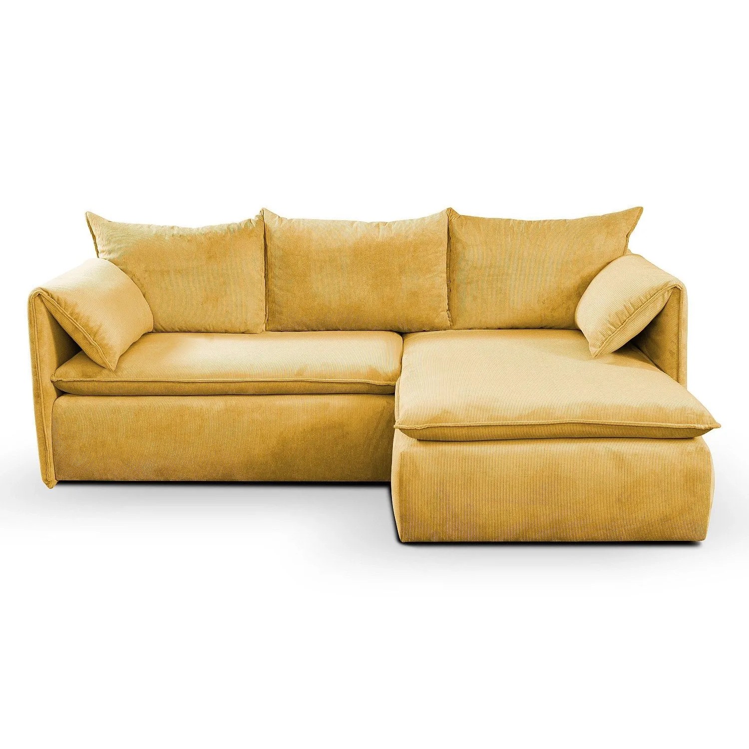 Vente-unique Schlafsofa Teodora Senffarben 230 cm