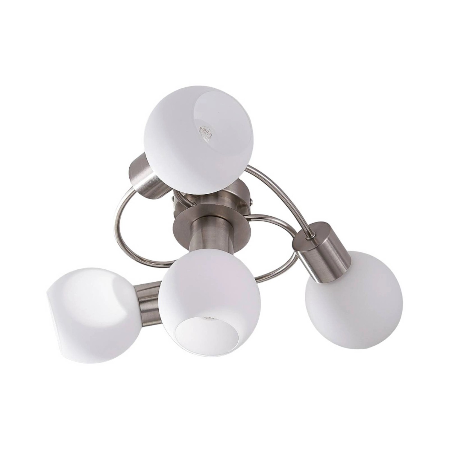 Lindby Deckenlampe Ciala 9621009 Modern in Alu aus Glas 4-flammig E14 Wohnzimmerleuchte