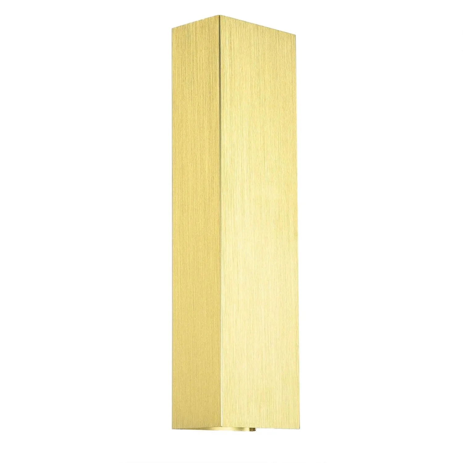 EASYLIGHT Wandlampe Up Down 30 cm Hoch In Gold GU10 2-Flammig Eckig