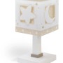 Beige Dalber Nachttischlampe mit LED Nachtlicht, Luna und Sterne Design für Kinderzimmer.
