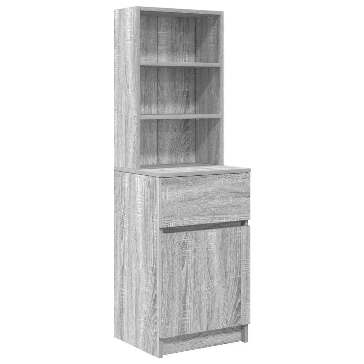 vidaXL Nachttisch Grau Sonoma 39x35x125 cm Holzwerkstoff 861315