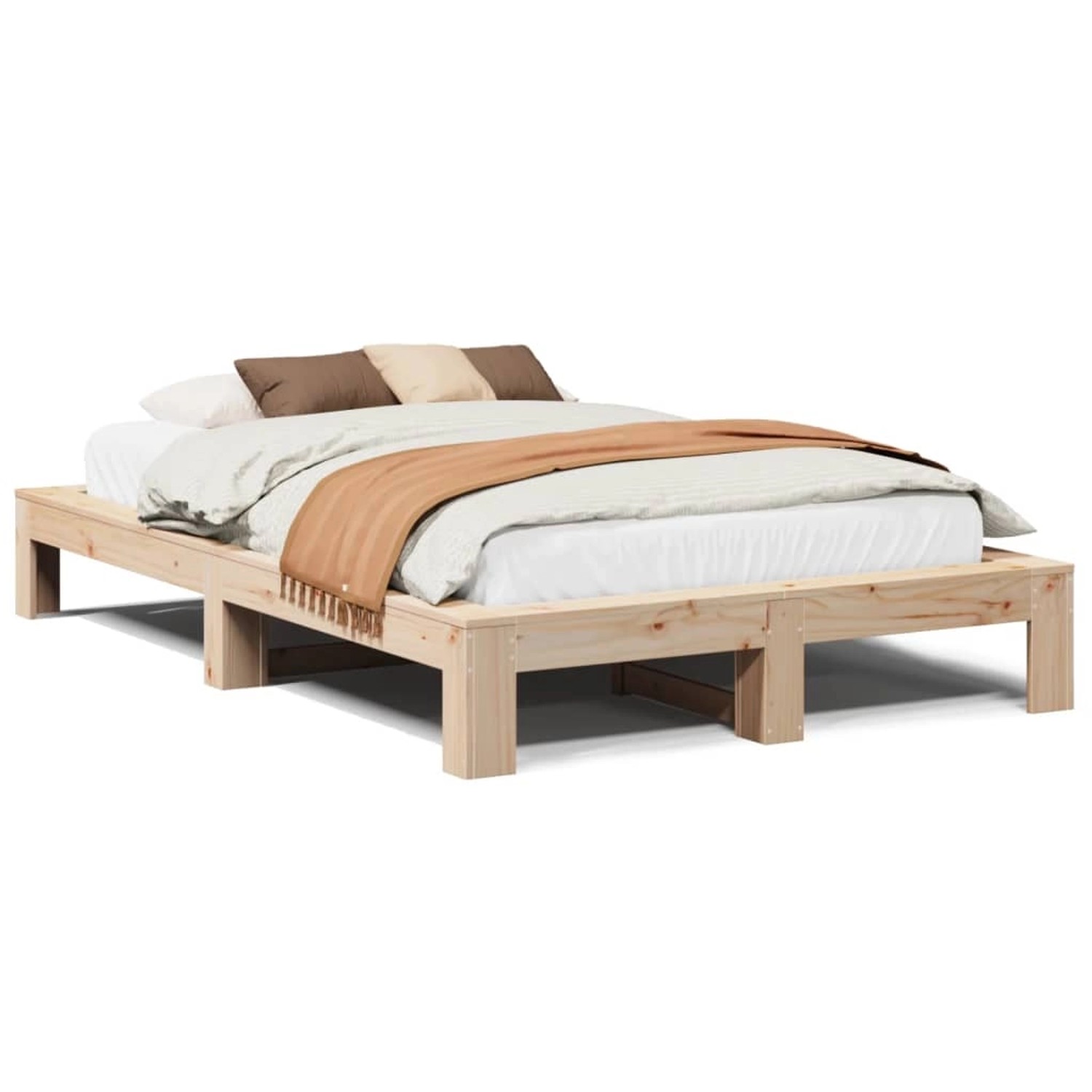 vidaXL Massivholzbett ohne Matratze 120x190 cm Kiefernholz 3308750 günstig online kaufen