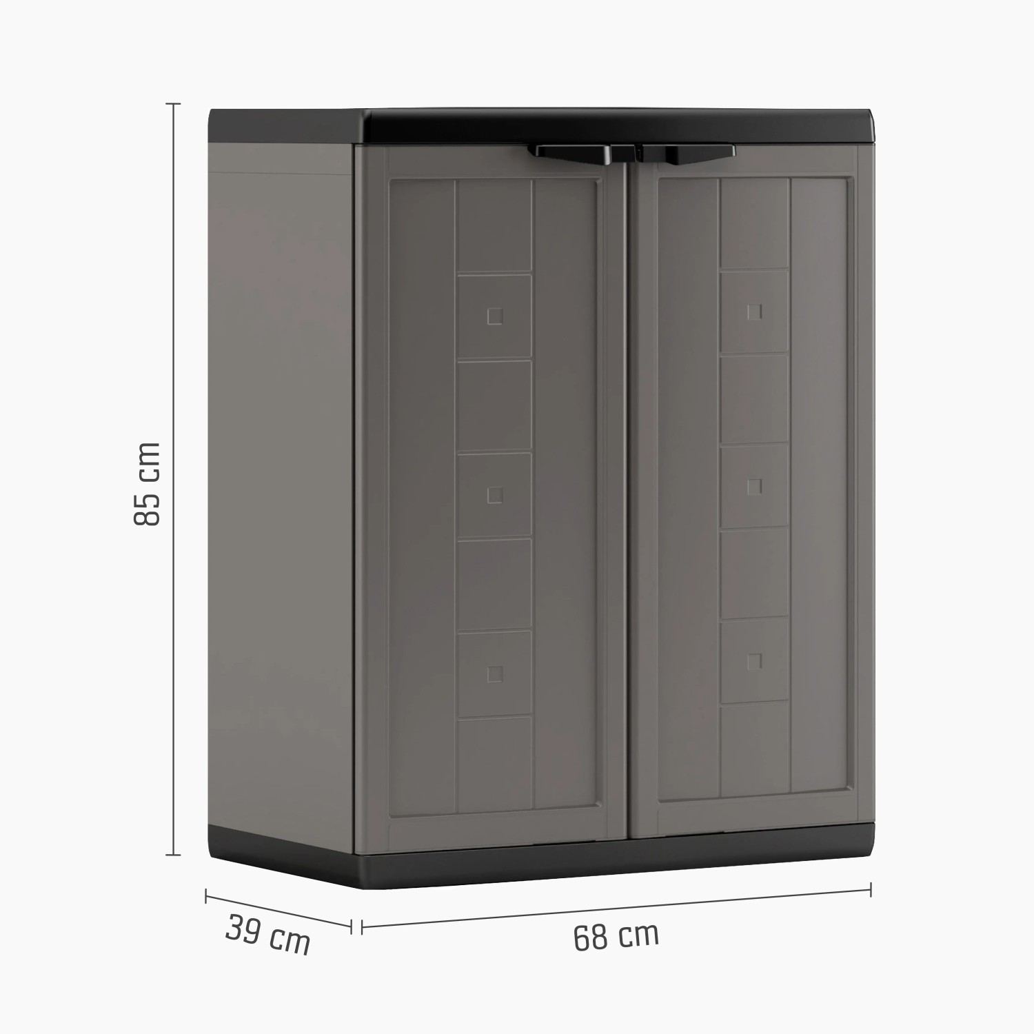 Kunststoffschrank Jolly 68 cm x 85 cm x 39 cm Grau bei OBI