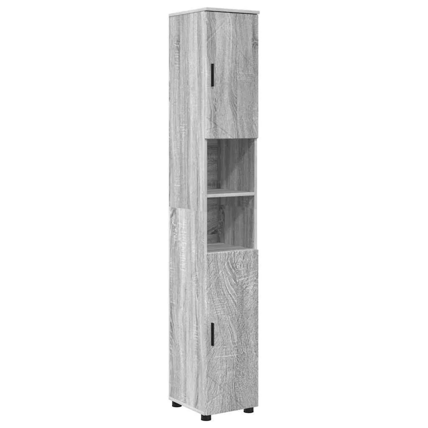 vidaXL Badezimmerschrank mit Speicher Graues Sonoma 30 x 35 x 192 cm 883340 günstig online kaufen