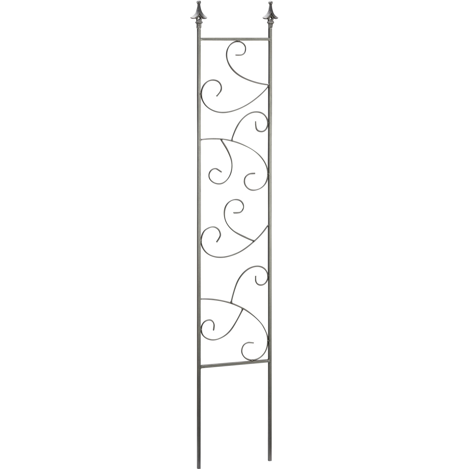 Rankgitter Blume Eisen Dunkelgrau 23,5 cm x 1 cm x 118 cm günstig online kaufen