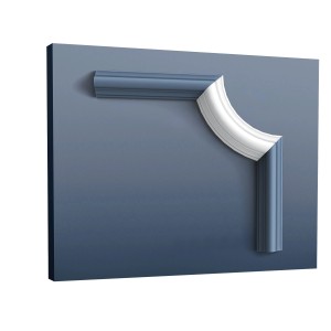 ORAC DECOR Eckelement P4020A LUXXUS für Wand, Fries & Rahmen, weiß, 16,4x2,9x9,1cm.