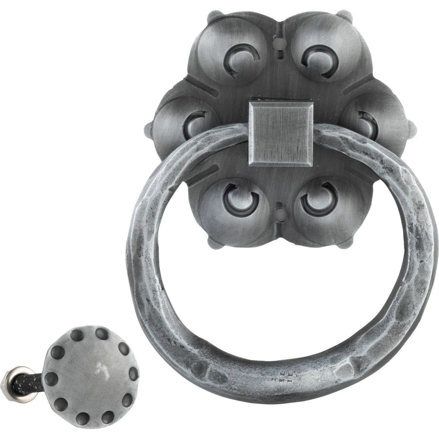 SCHÖSSWENDER Türklopfer Dirk 136x102 mm Schmiedeeisen Verzinkt Geschwärzt