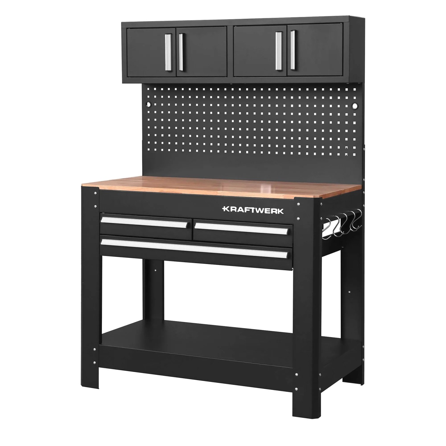 Kraftwerk Werkbank 3 Schubl. 2 Obersch. Schwarz 114,2 cm x 61,2 cm