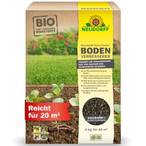 Neudorff Terra Preta Boden-Verbesserer, 2 kg Packung für bessere Bodenstruktur und Pflanzenwachstum.