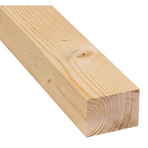 Sägeraues Fichte/Tanne Kantholz, 78x98x2000 mm, ideal für Dachstühle und Möbelbau.