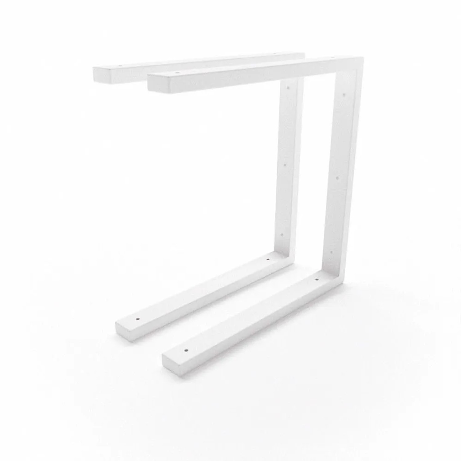 HEVVA Waschtischhalterung LAHN 40 cm Tief 2er Set Weiß