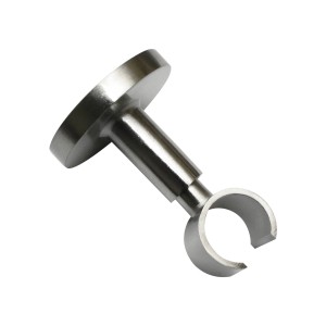 Schöner Wohnen Deckenträger Leon für Gardinenstange, Edelstahl-Optik.