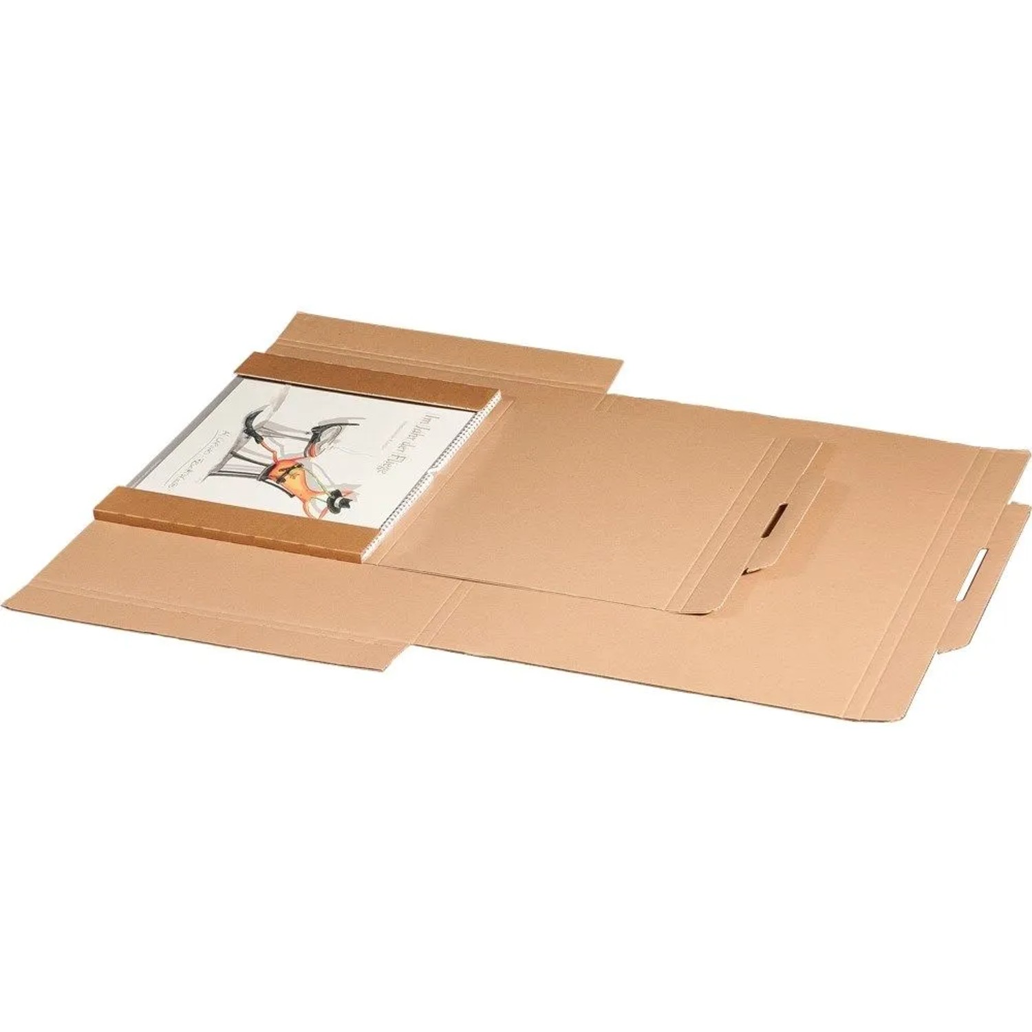 PROREGAL Mega Deal 900x Kalenderverpackung A3 LxBxH 420x310x10mm Portooptimiert Wiederverschließbar mit Steckverschluss Braun Buchverpackung