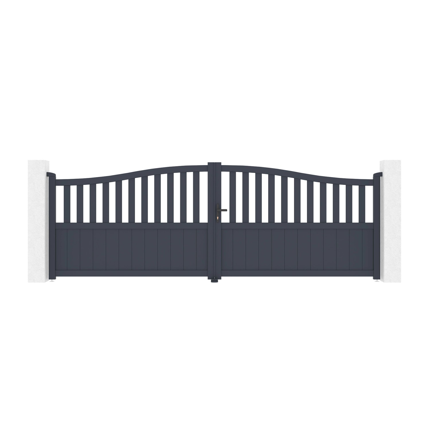 Casanoov Flügeltor 4 M Meije H 140 Cm Aluminium & 2 Eifel Pfosten 15 X 15 C günstig online kaufen