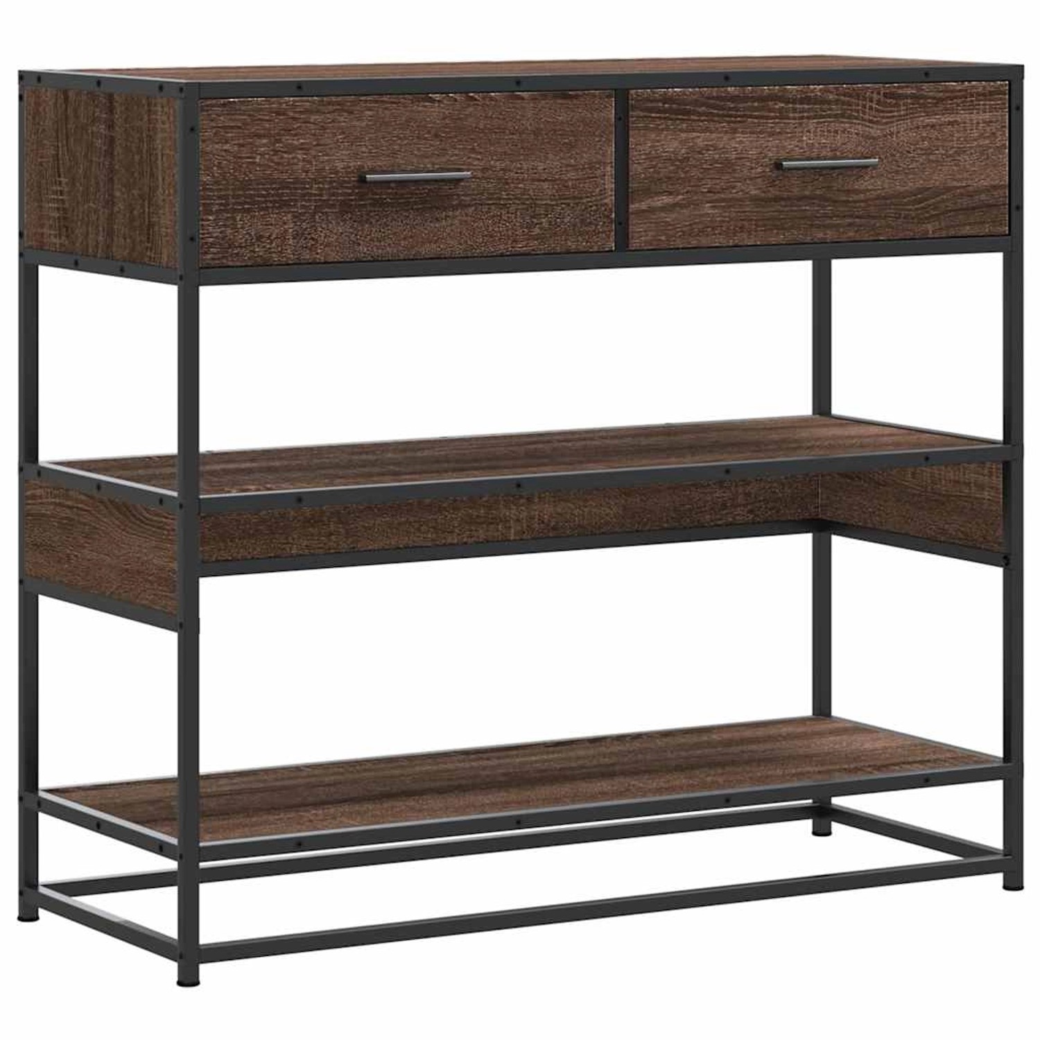 vidaXL Konsolentisch Braun Eichen-Optik 90x35x80 cm Holzwerkstoff 849183 günstig online kaufen