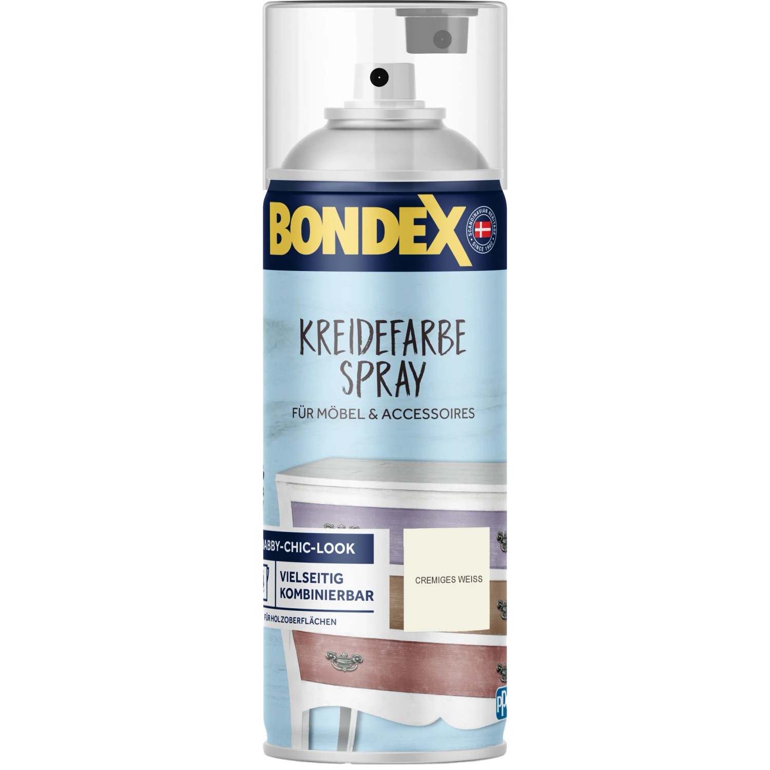 Bondex Kreidefarbe Spray – Cremiges Weiß, 0,4 L Für 4 M² – Einfacher Shabby-Chic-Look Für Möbel & Deko