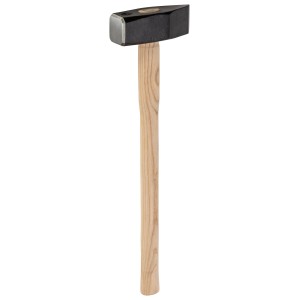 Picard Steinspalthammer 3 kg mit schwarzem Kopf, ovalem Loch und hellem Eschenholzstiel, 60 cm lang.