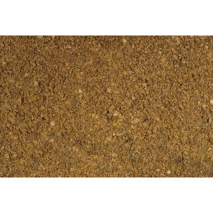 Nahaufnahme von beigem Estrichsand (Betonsand) mit einer Körnung von 0,06 - 4 mm.