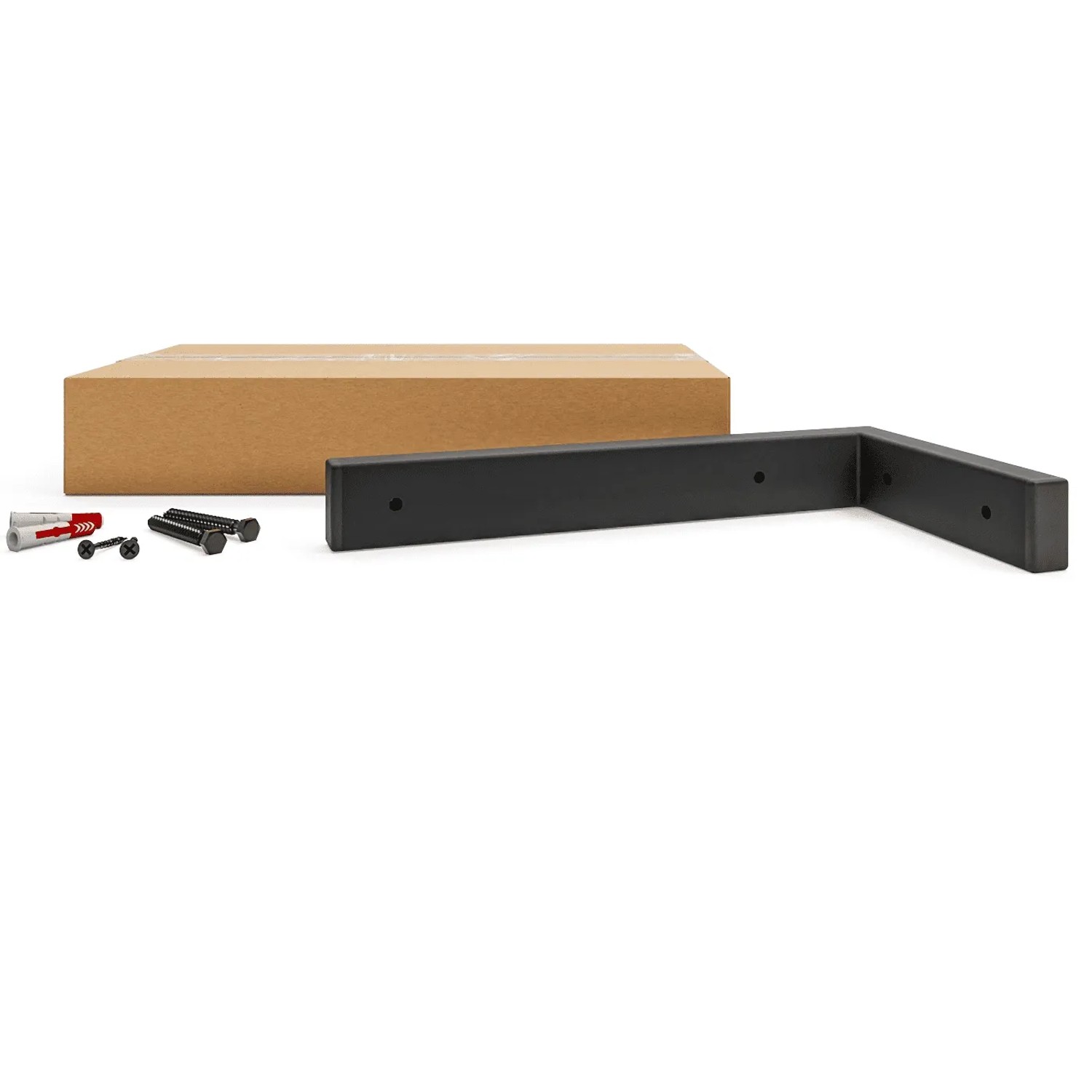 HEVVA Waschtischhalterung MAIN, 45 cm, schwarz, mit Befestigungsmaterial für die Wandmontage.