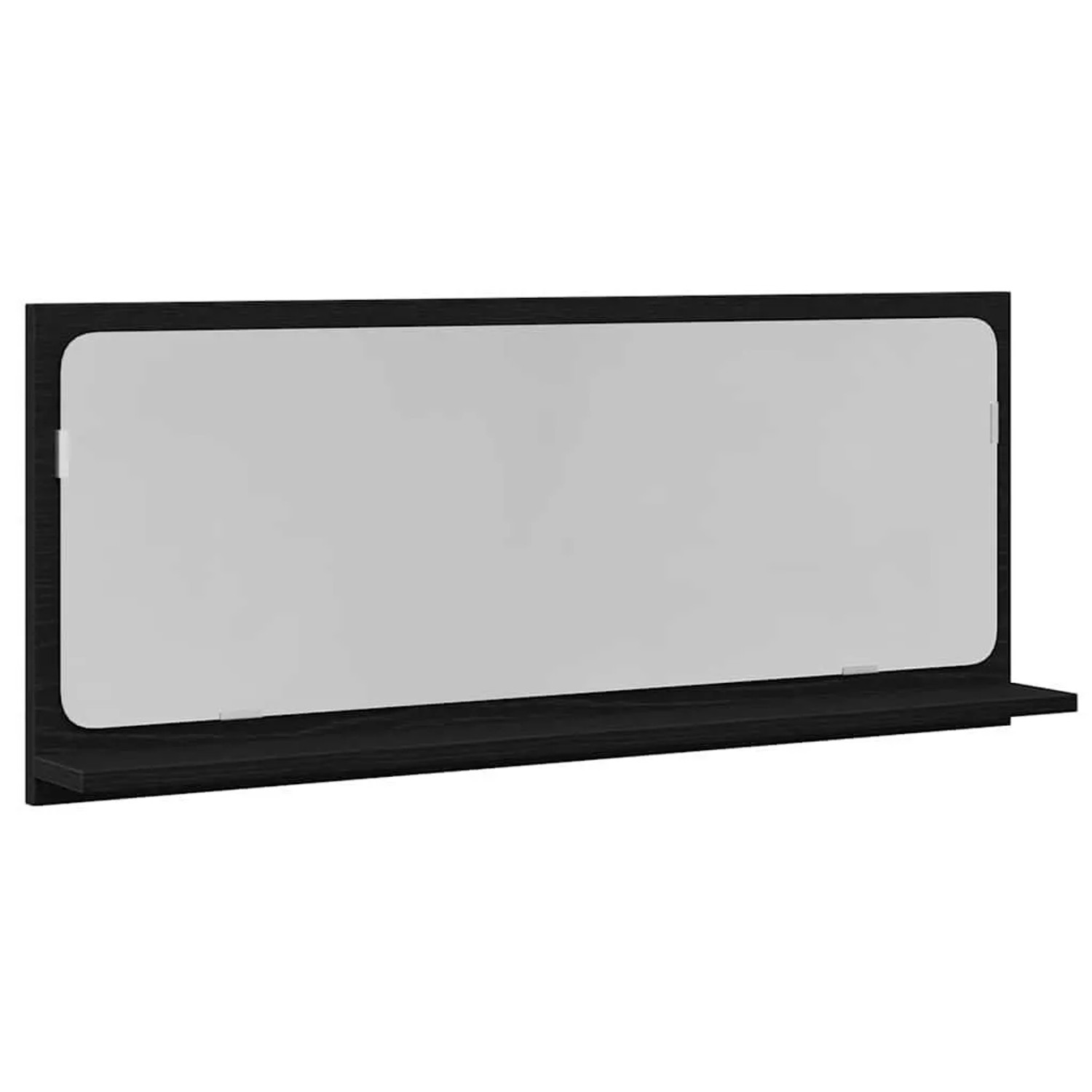 vidaXL Spiegelablage mit Regal Schwarz Eichen-Optik 90 x 10,5 x 37 cm 862528
