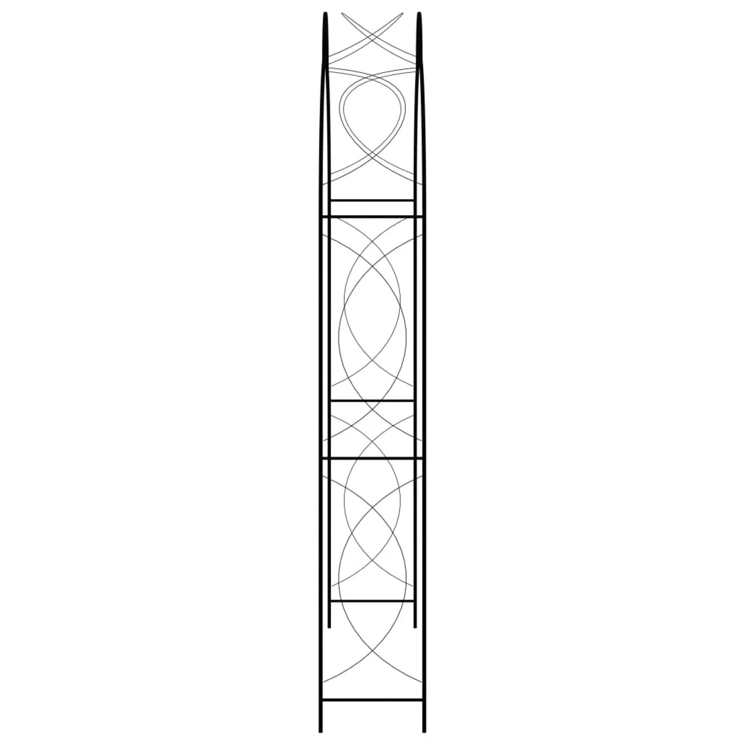 vidaXL Metall Rosenbogen Schwarz 150 x 34 x 240 cm kaufen bei OBI