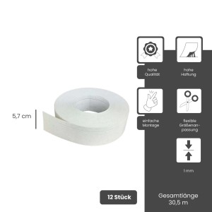 Strait-Flex L-Bead Kantenprofil, 30,5m Rolle, flexibles Papierprofil für Trockenbau.