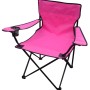 Pinker Mojawo Anglersessel/Campingstuhl mit Getränkehalter und Tasche.