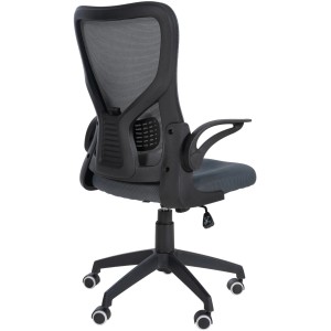 DELUKE Bürostuhl Ergonomisch CHOPO Schreibtischstuhl Mit Netzbespannung Höhenverstellbarer Drehstuhl 120 Kg Grau