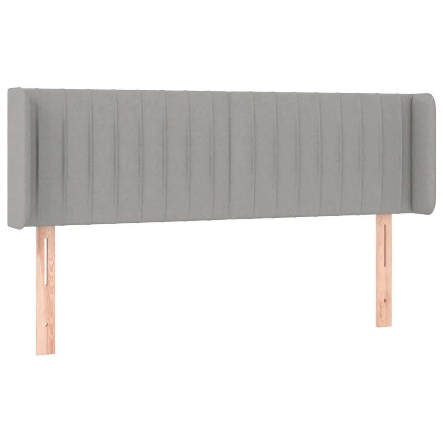 vidaXL Kopfteil mit Ohren Hellgrau 147x16x78/88 cm Stoff 3119004