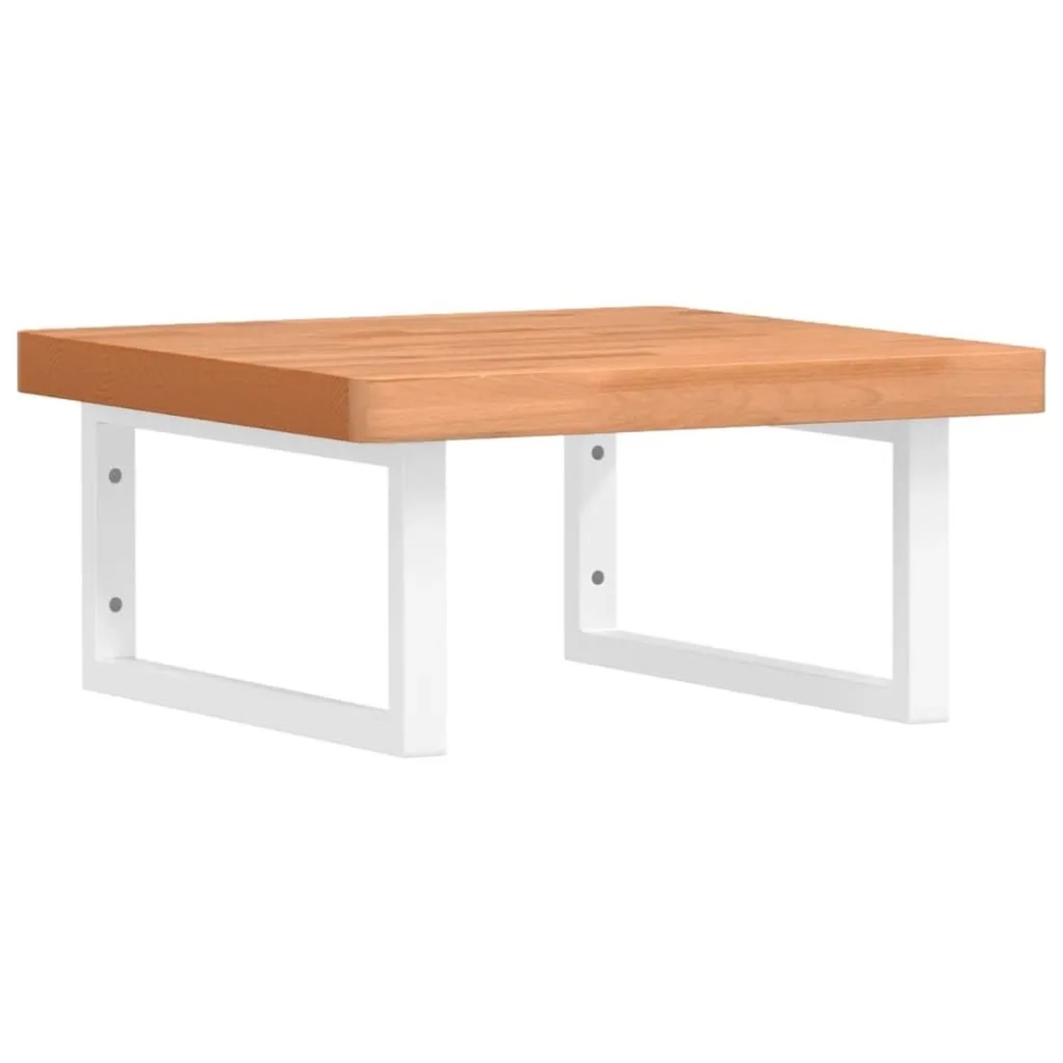 vidaXL Waschbeckenregal Wandmontage Stahl und Massivholz Buche 3302428