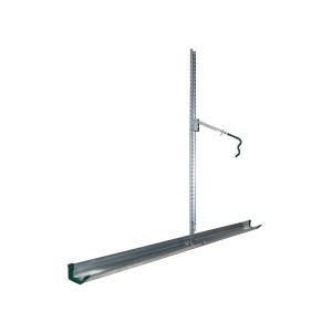 Eufab Fahrrad Wandhalter mit Schiene zur platzsparenden Fahrradaufbewahrung in Silber.