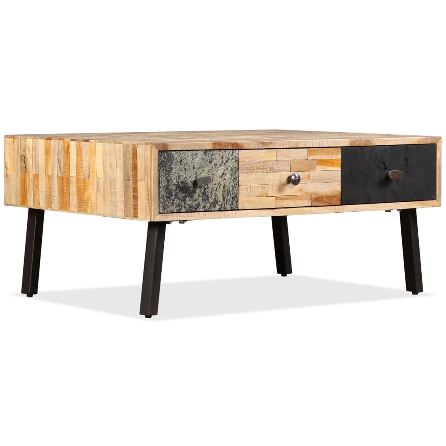 vidaXL Couchtisch Recyceltes Massivholz Teak 90x65x40 cm 245404 günstig online kaufen