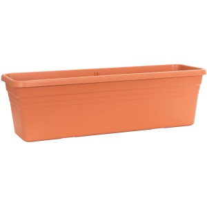 Florus Blumenkasten Mediterran 60 cm in Terrakotta mit Bewässerungssystem.