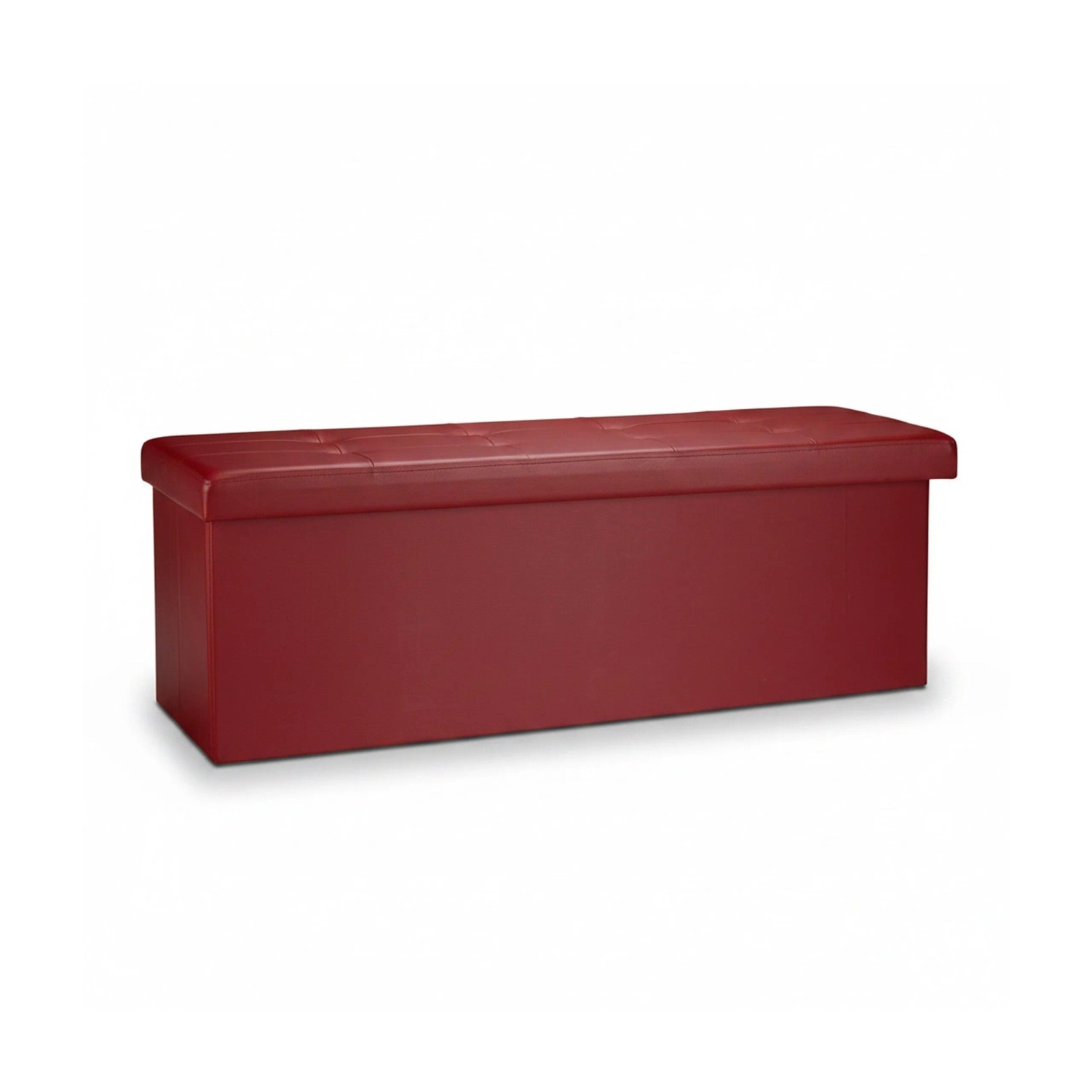 Relaxdays Sitzbank Kunstleder Dunkelrot Faltbar 38 cm x 114 cm x 38 cm 9,0 kg