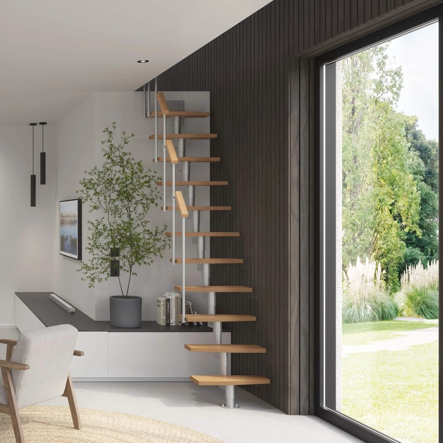 Treppen Intercon Raumspartreppe Delta Premium Mittelholmtreppe 12 Stufen Bu günstig online kaufen
