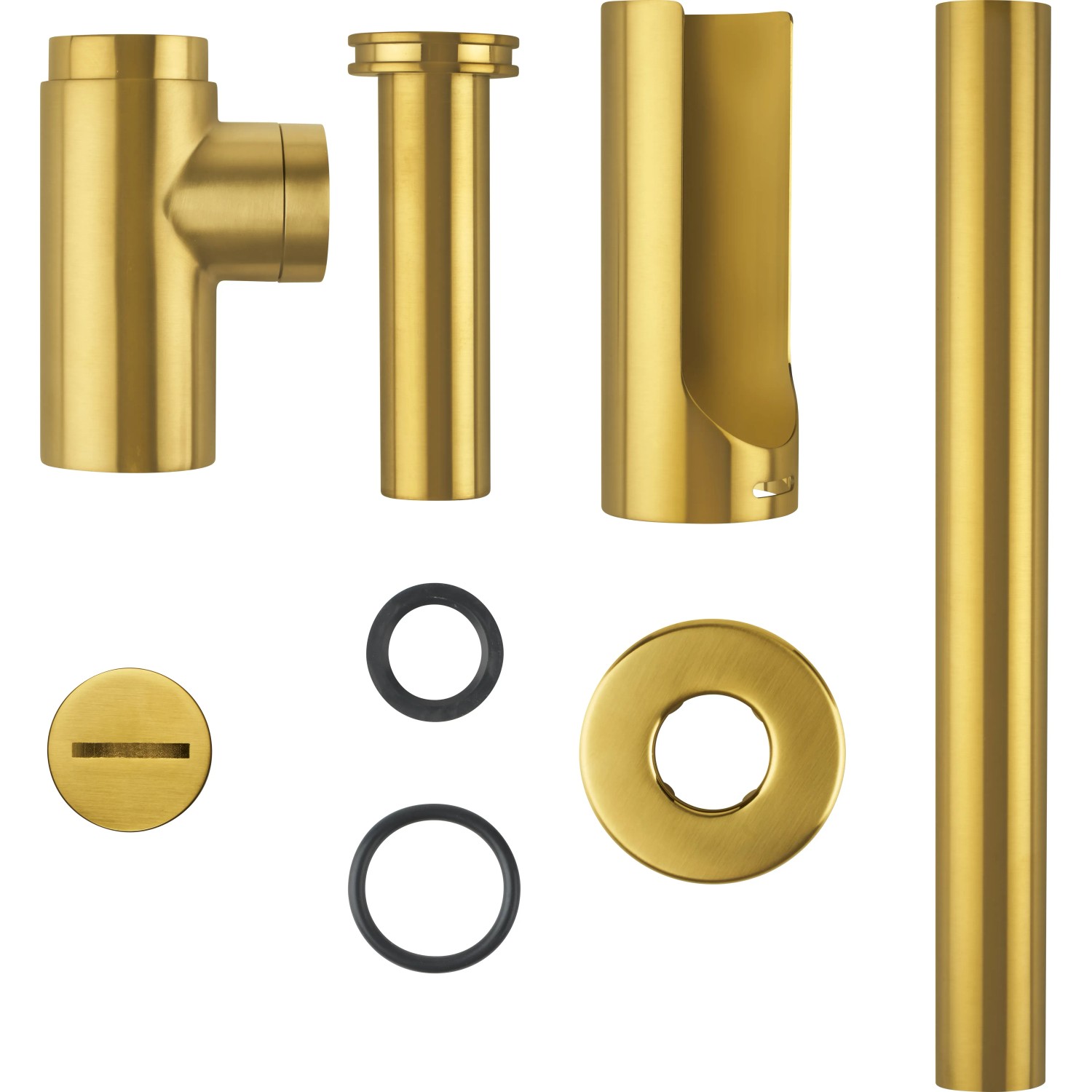 baliv Flaschensiphon DS-3460 Gold Matt für Waschbecken, Einzelteile