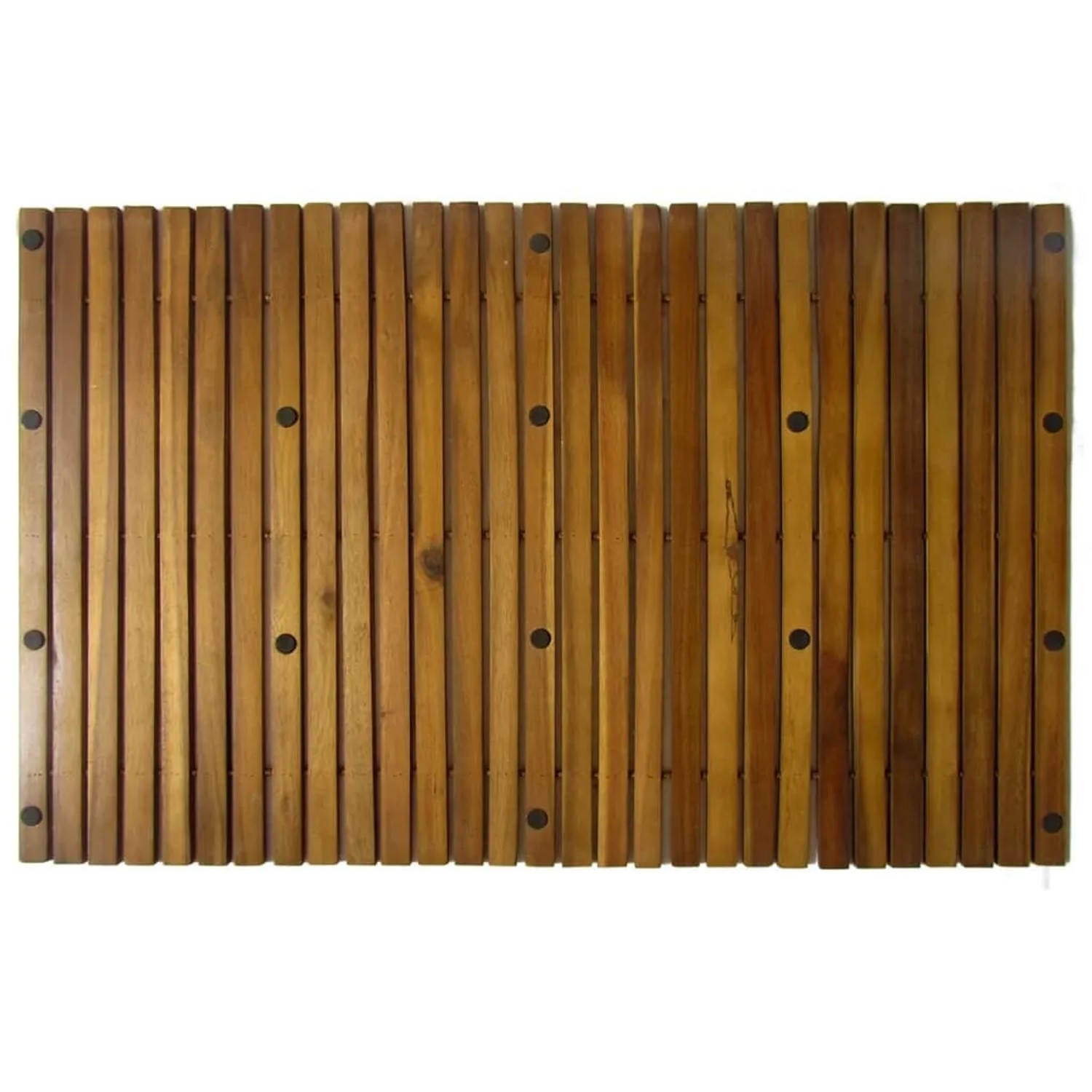 3er Set vidaXL Badematten aus Akazienholz, 80x50cm, für Bad und Sauna.
