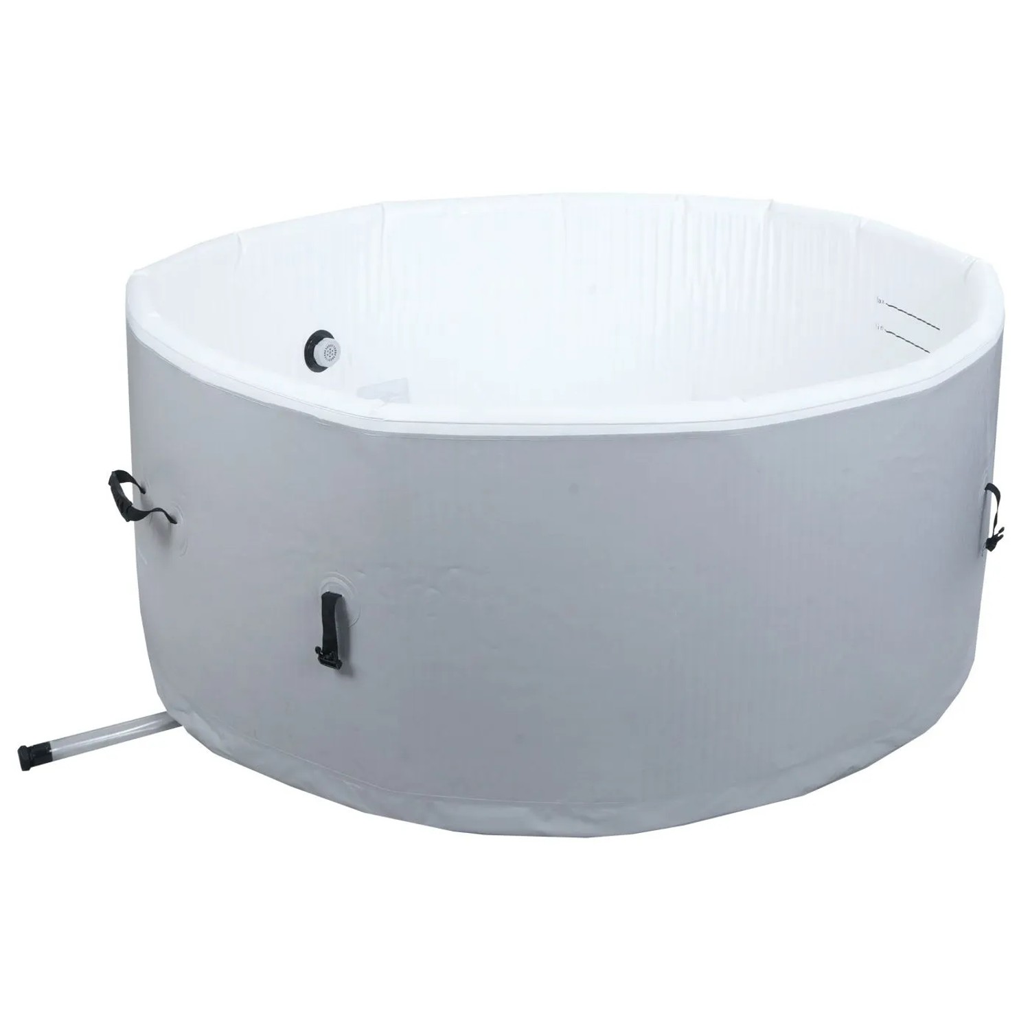 Aufblasbarer MCW Whirlpool N97 Ersatz-Pool, rund, Ø150cm, für 4 Personen, grau/weiß.