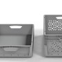 Graue Eurobox-System Box Vollwand in verschiedenen Größen. Aufbewahrungsboxen für Ordnung.