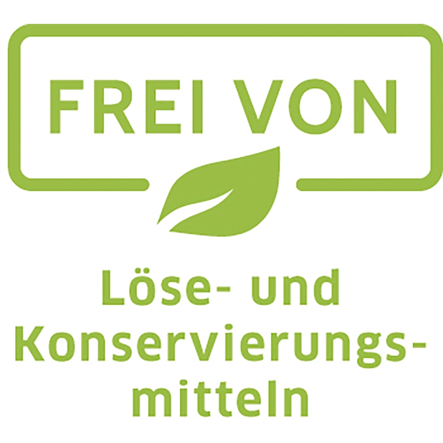 Symbol: Alpinaweiß Wandfarbe frei von Löse- und Konservierungsmitteln.