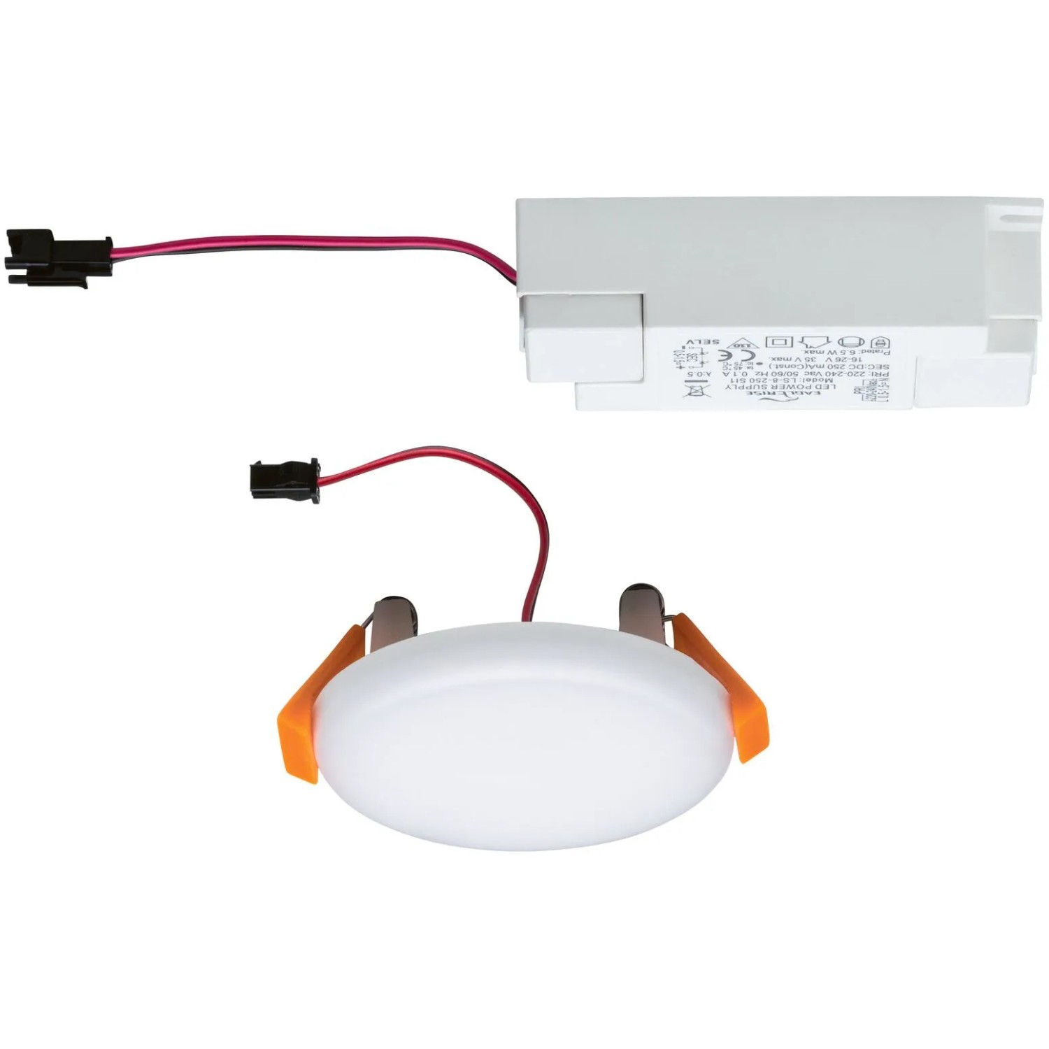 Paulmann Veluna VariFit LED-Einbaupanel, rund, 4,5W, warmweiß, satinierter Einbaustrahler.
